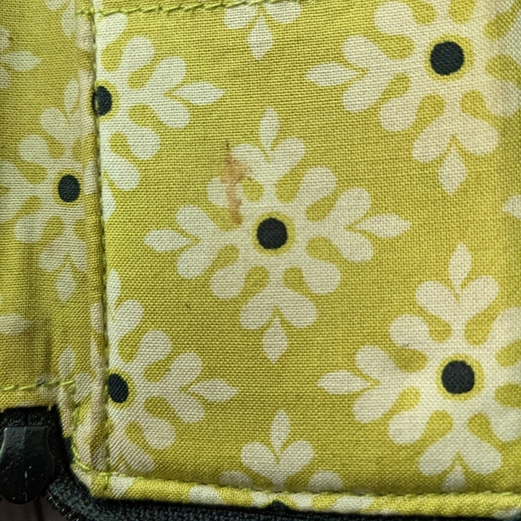 Vera Bradley Wristlet Baroque Pattern Black Yellow Gray White Wallet - Picture 7 of 7